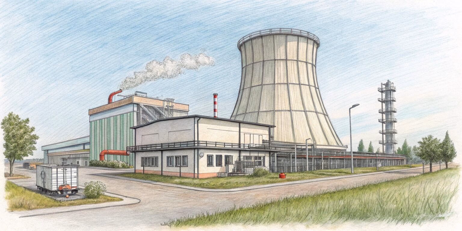 Показано как работает градирня в энергетике