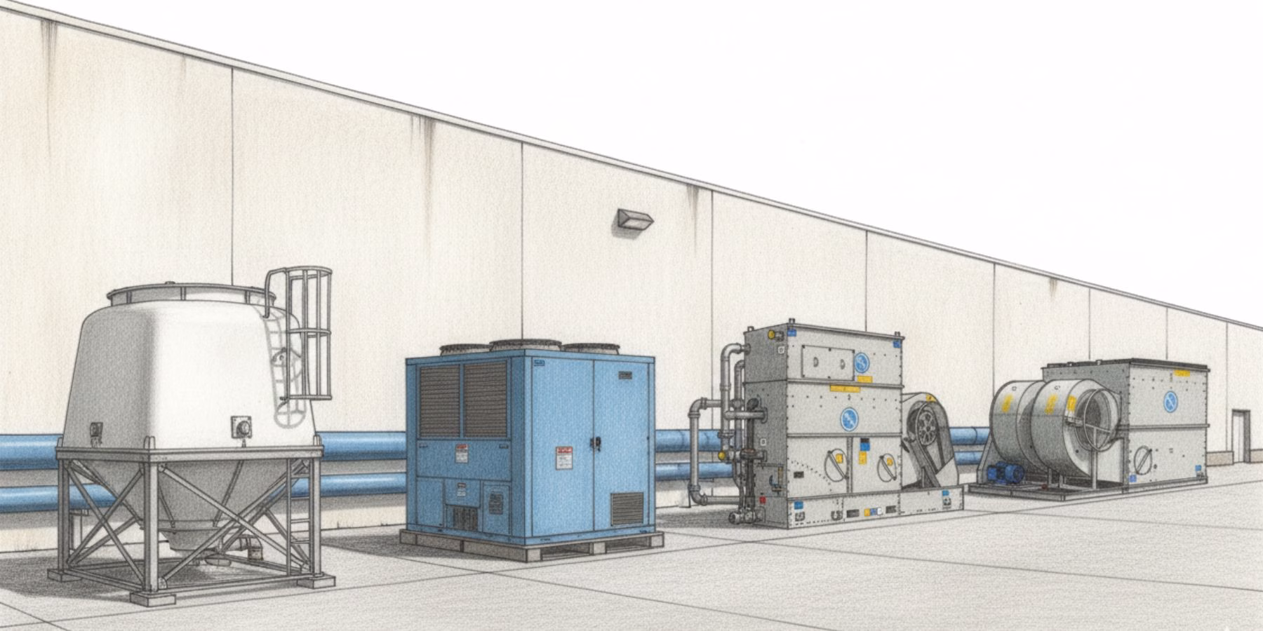 Градирня представлена в четырех разновидностях