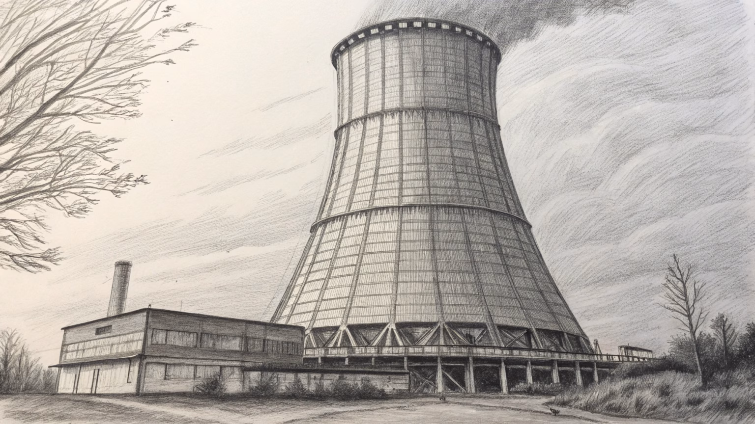 Представлено що таке градирні крупним планом