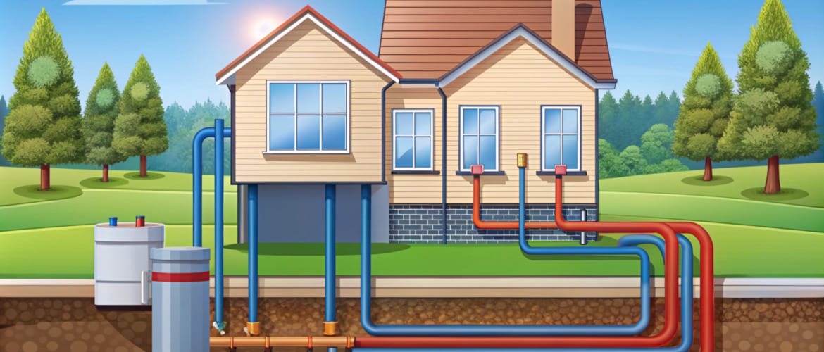 Монтаж геотермального теплового насоса