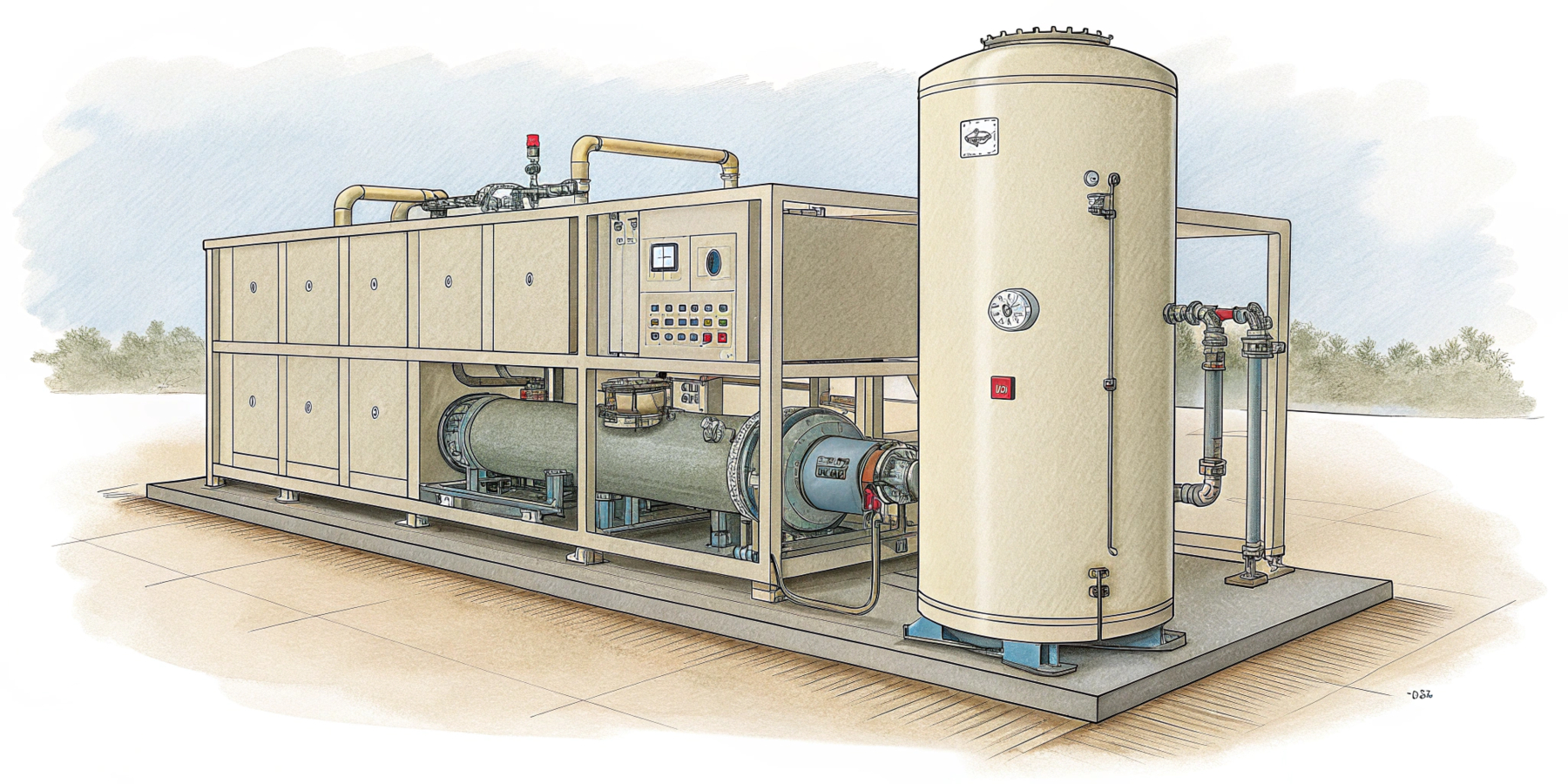 Гліколевий чилер – куди ставити бак-акумулятор?