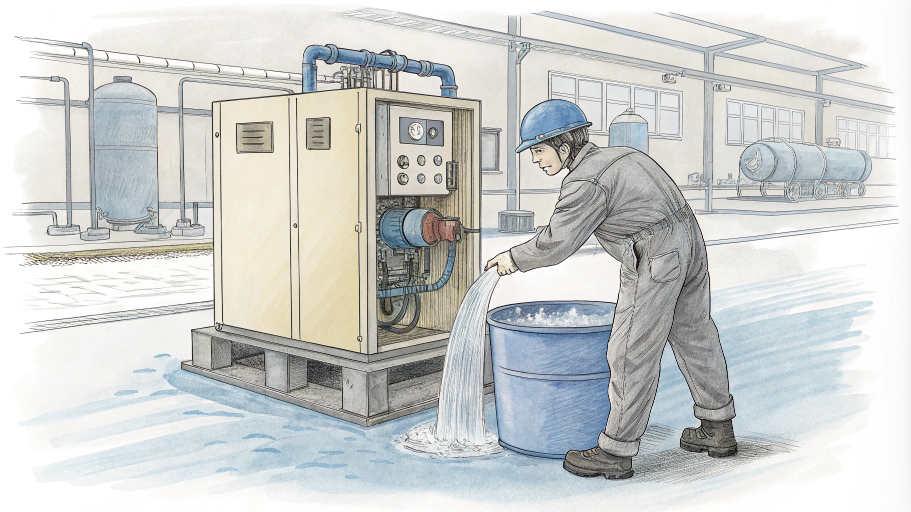 Промисловий льодогенератор: куди заливати воду?