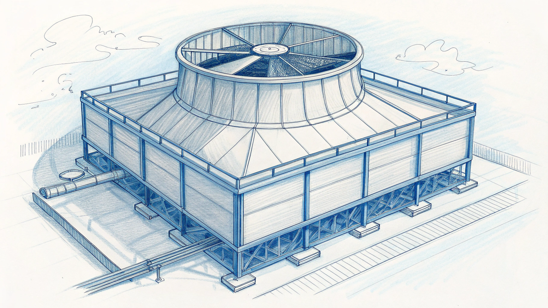 Испарительная градирня (испарительный охладитель): что это и как работают испарительные градирни