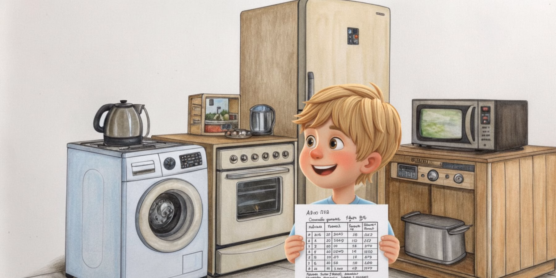 таблиця споживання електроенергії побутовими приладами