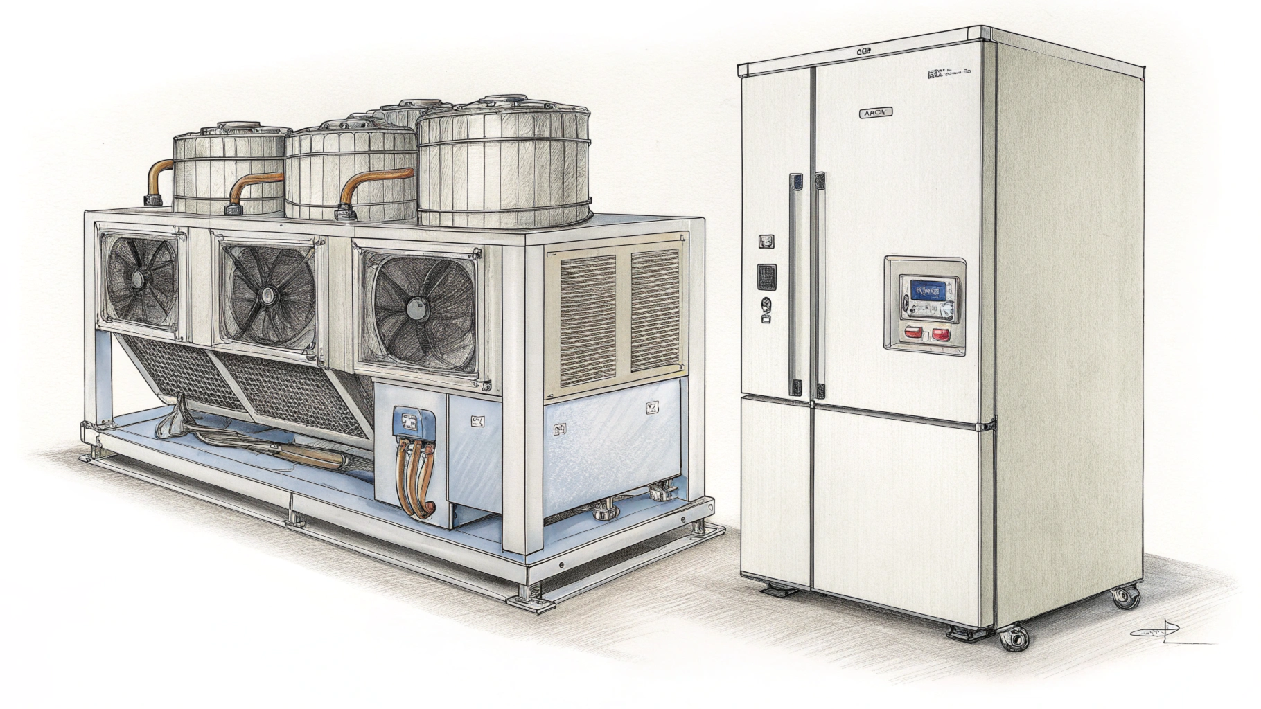 Чем чиллер отличается от холодильной машины