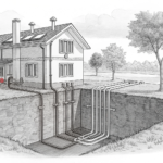 Геотермальный тепловой насос с вертикальным контуром