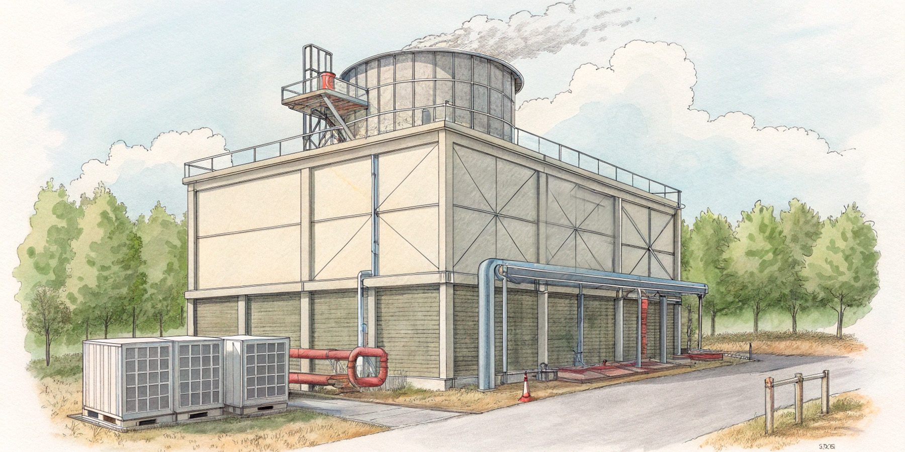 Что такое вентиляторная градирня?