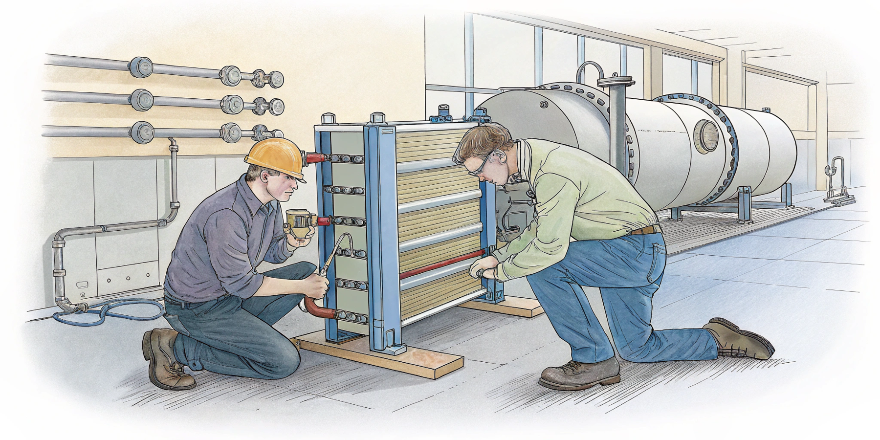Монтаж теплообменника пластинчатого: основные этапы