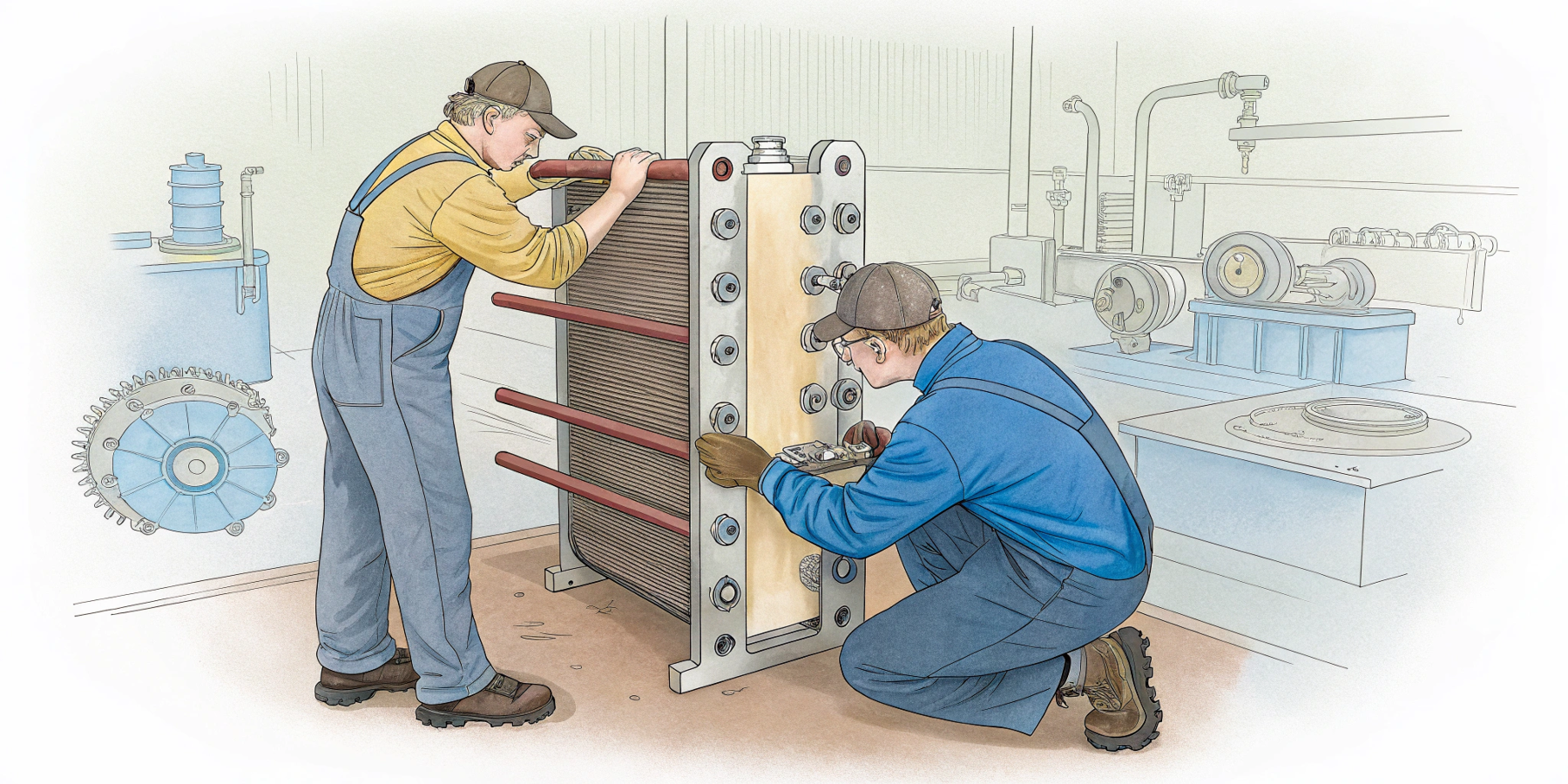 Схема подключения пластинчатого теплообменника