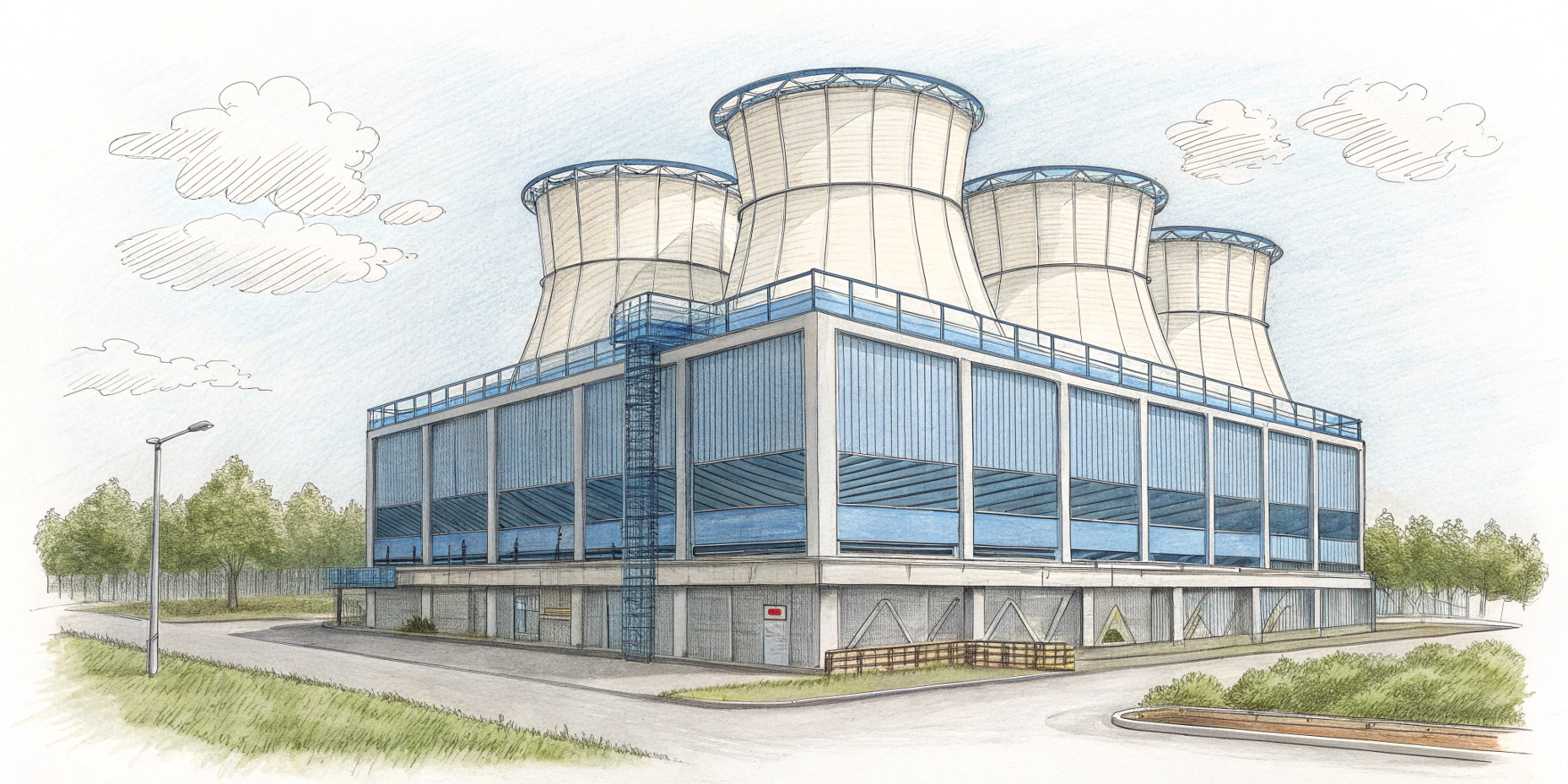 Многосекционные градирни (3-8 секций)