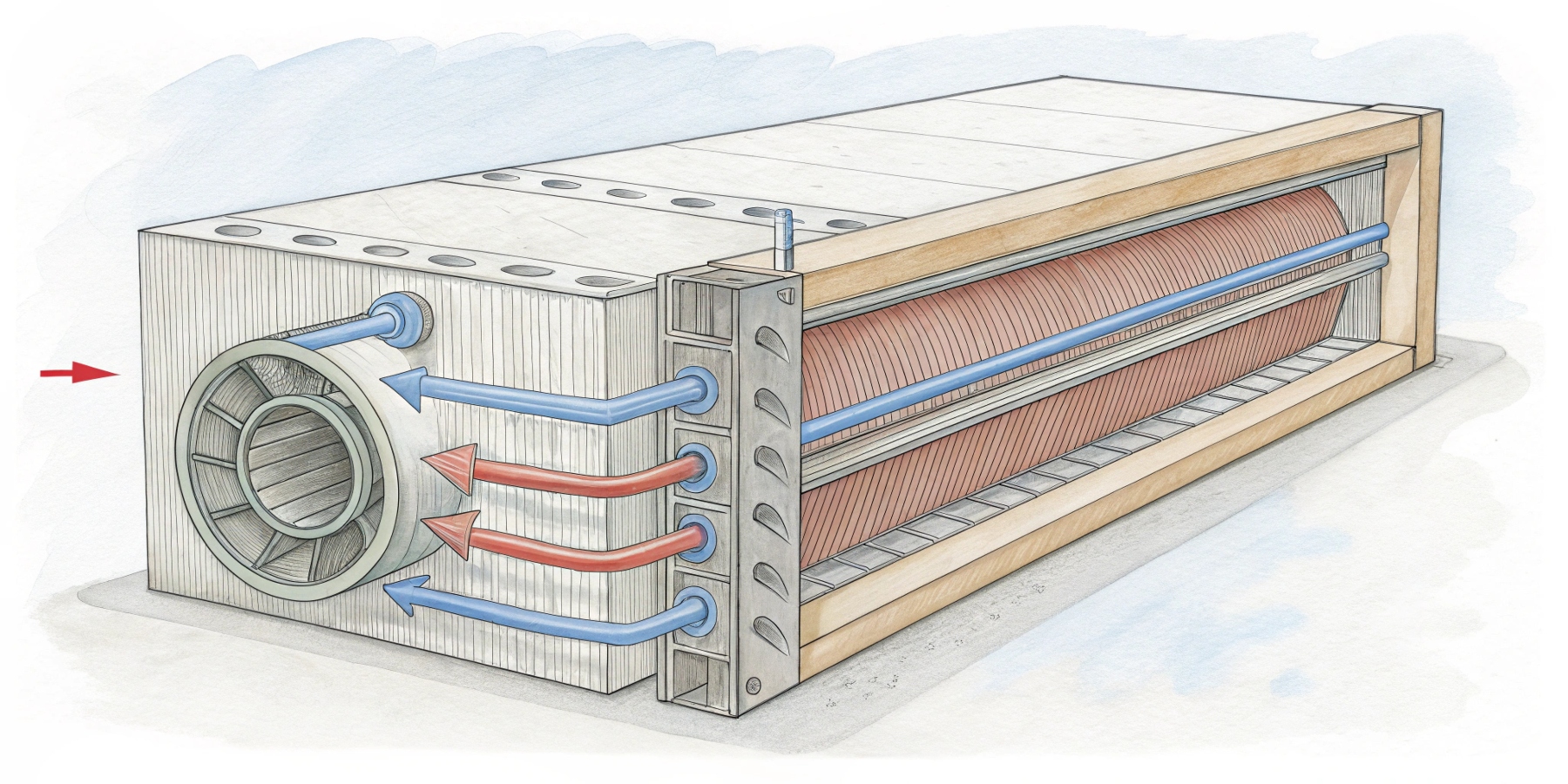 Основные области применения канальных теплообменников
