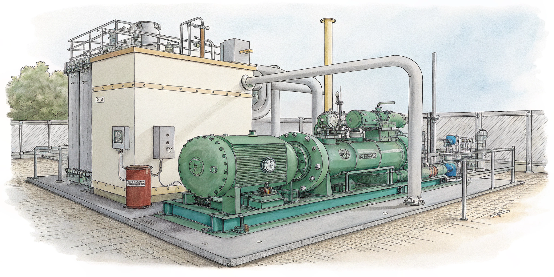 Очистка биогаза перед сжатием