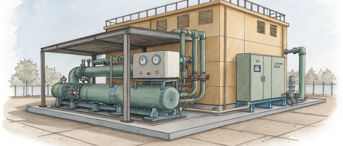 Где расположены холодильные агрегаты при централизованном холодоснабжении