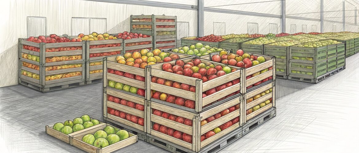 Как хранят яблоки на складах
