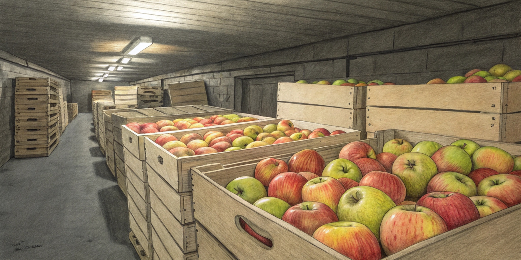 Как правильно хранить яблоки в погребе