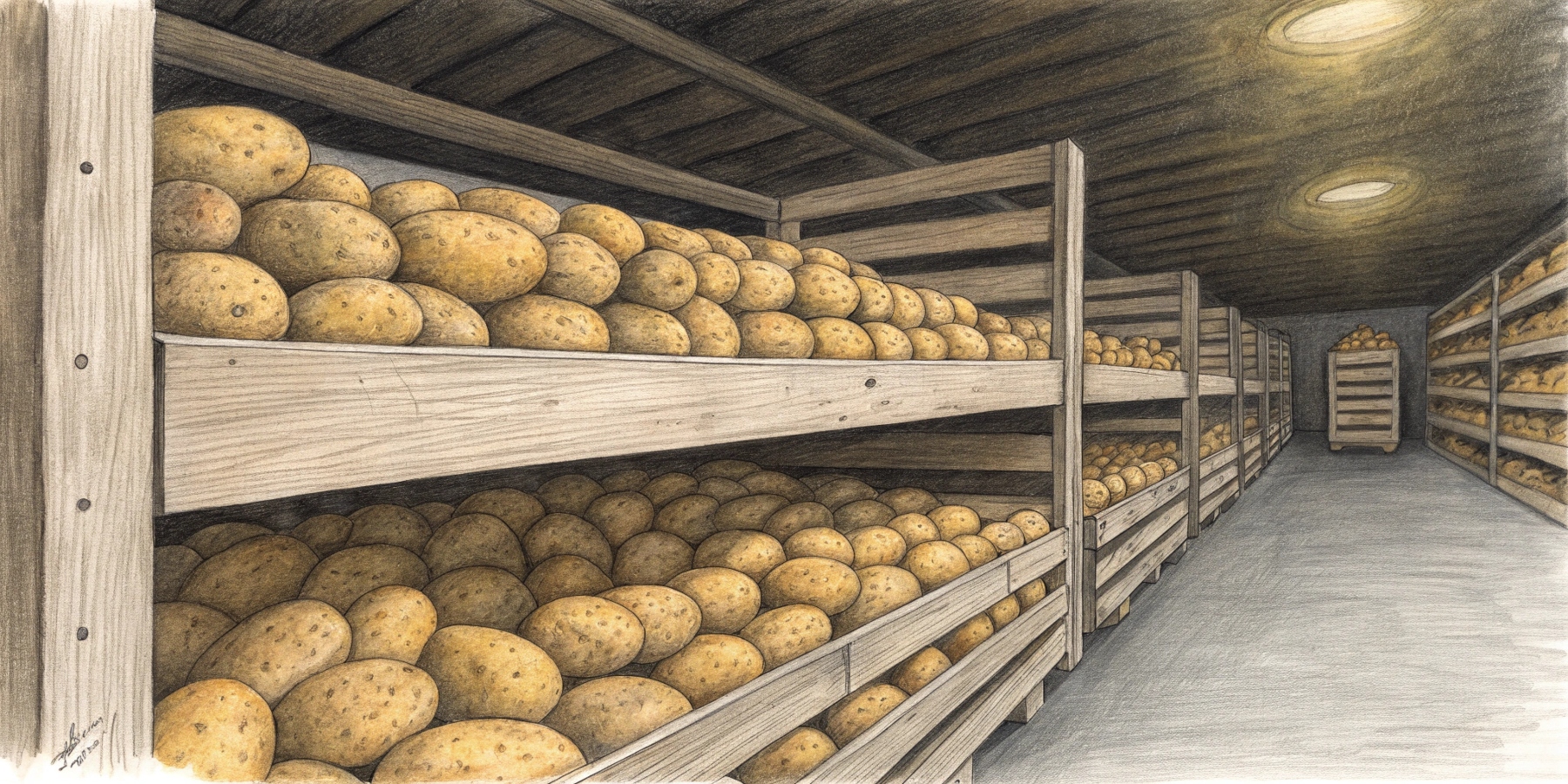 Оптимальная температура для хранения картофеля