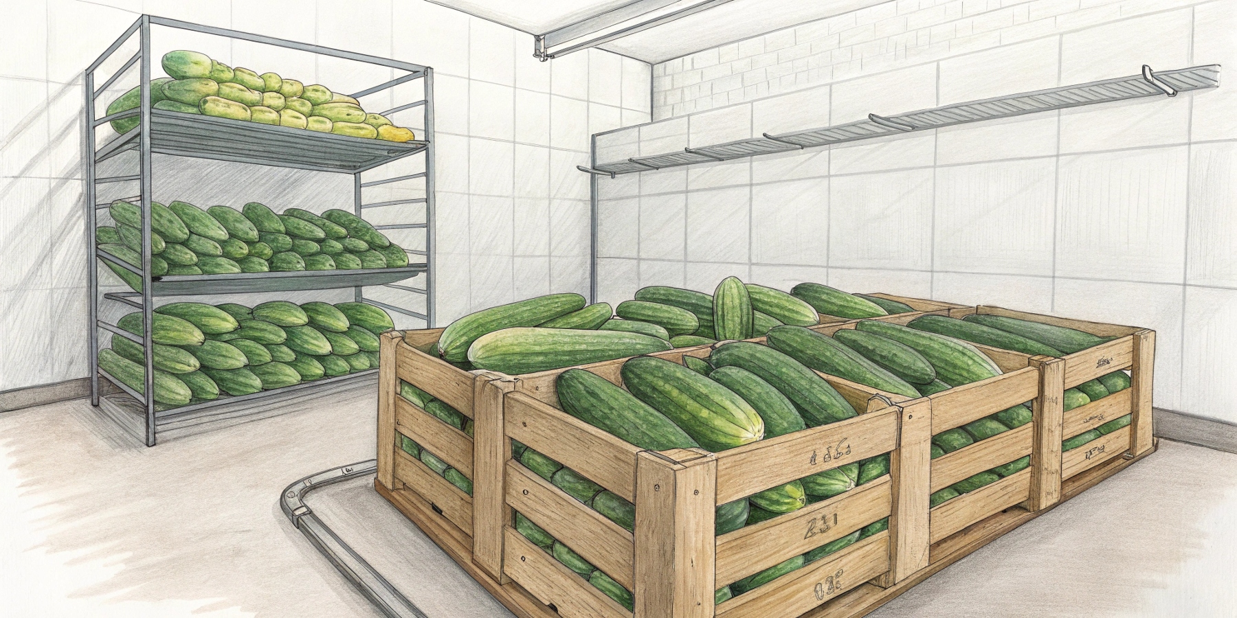 Основные принципы хранения огурцов в холодильных камерах