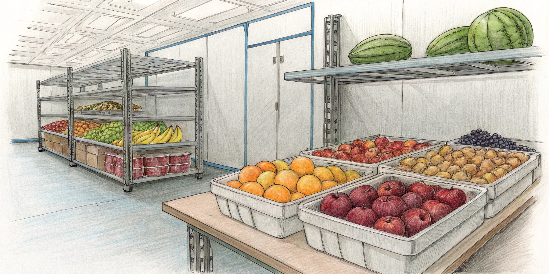 Основные температурные зоны для хранения