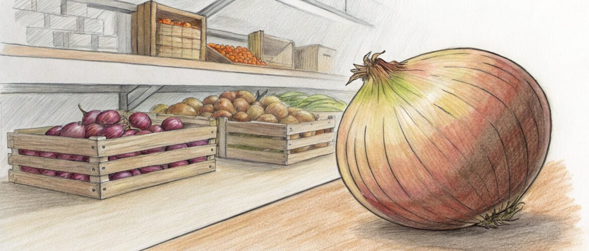 При какой температуре хранится лук