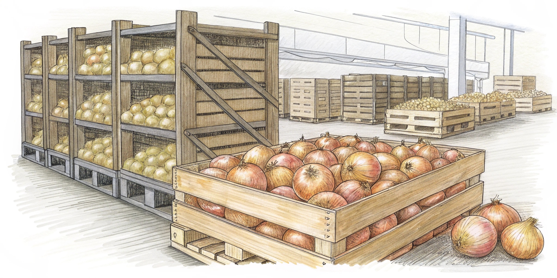 Упаковка обработанного лука