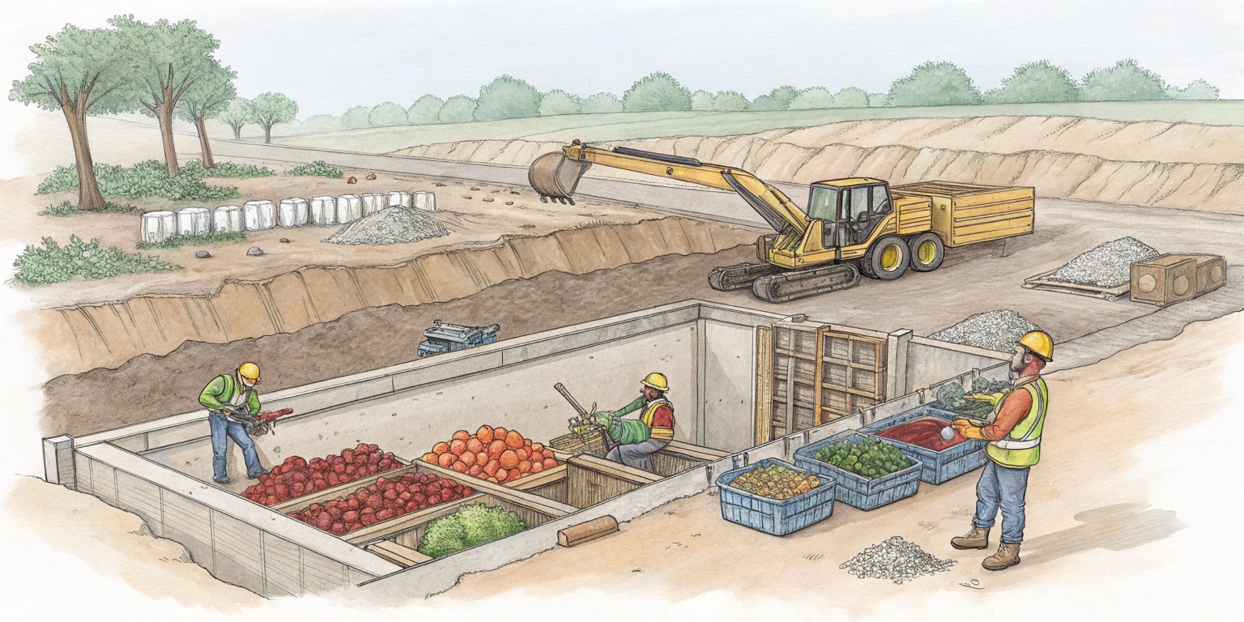 Устройство потолка и кровли хранилища