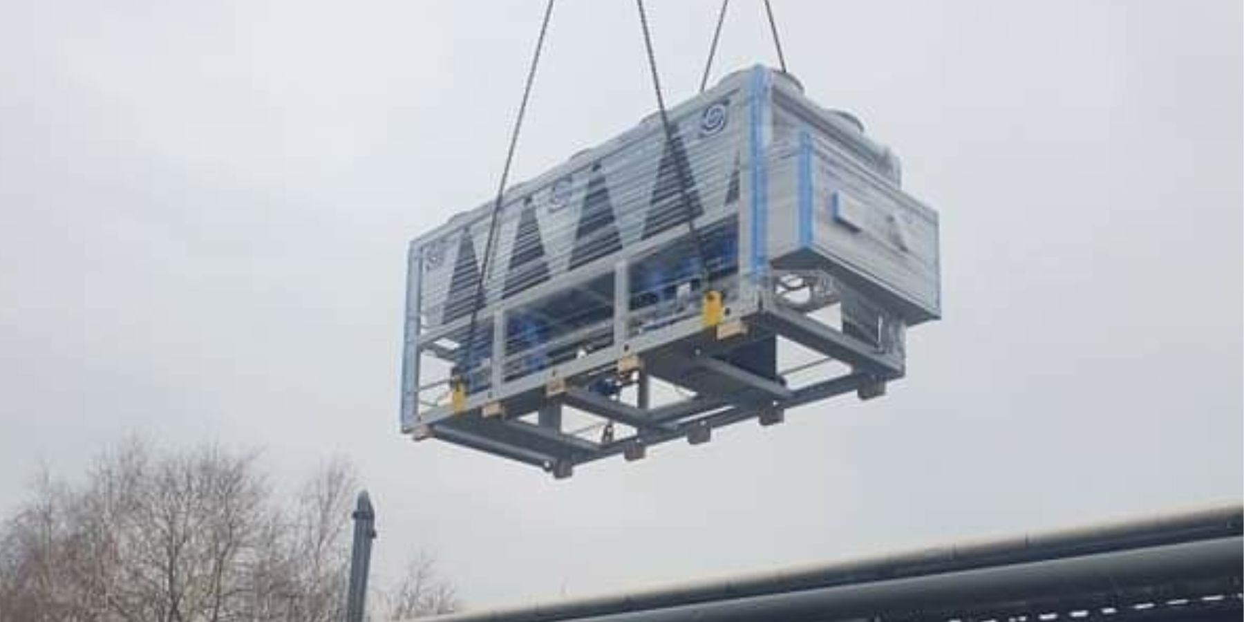 чиллер для экструдера - монтаж