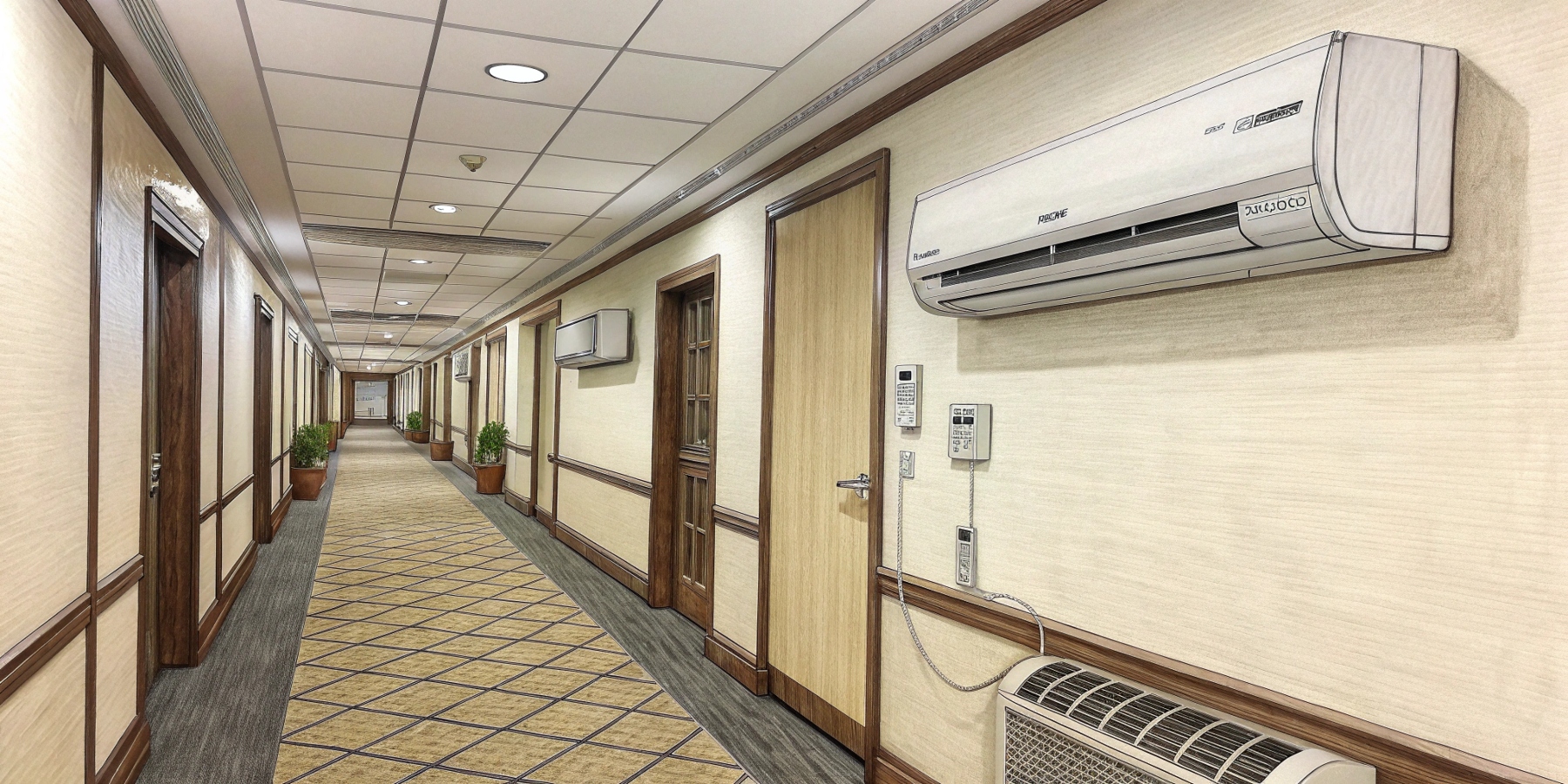 Система кондиционирования в отеле на практике