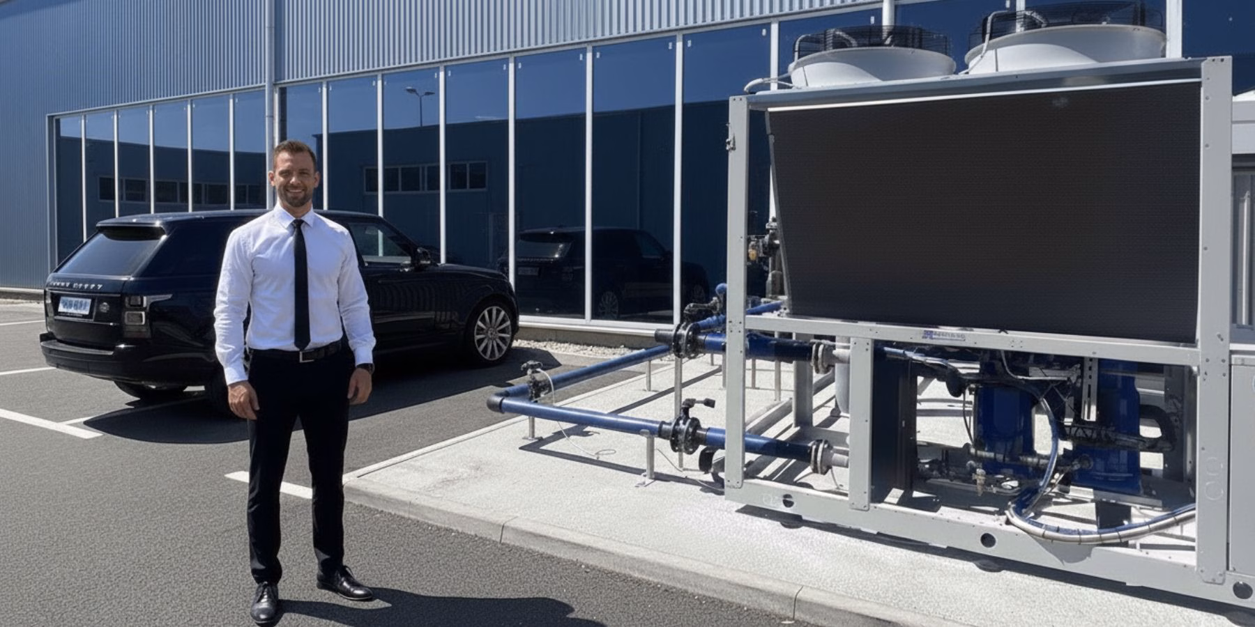 Чиллер для охлаждения воды установленный компанией Термоком ВК в г. Киев