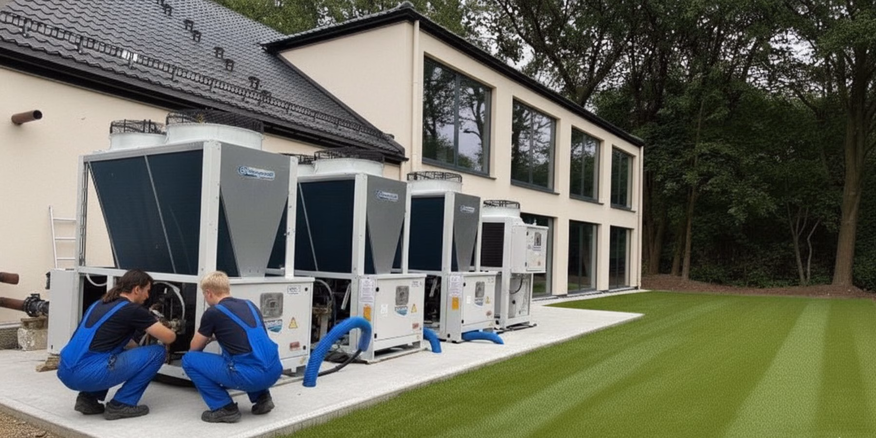 Команда Термоком ВК запускает чиллер для охлаждения воды на объекте