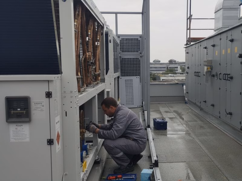 Наладчик проводить регламентне технічне обслуговування чилера